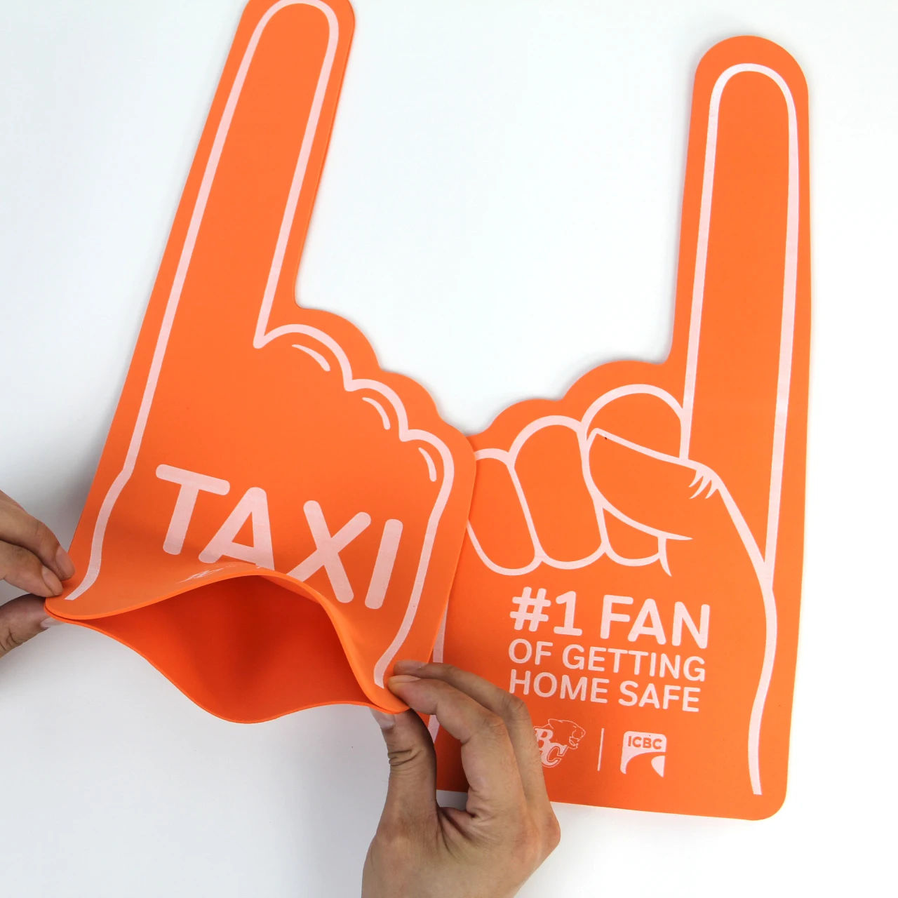 High Quality EVA Foam Hand Palm Big EVA/Sponge Foam Flag Finger for Giveaways for Cheering