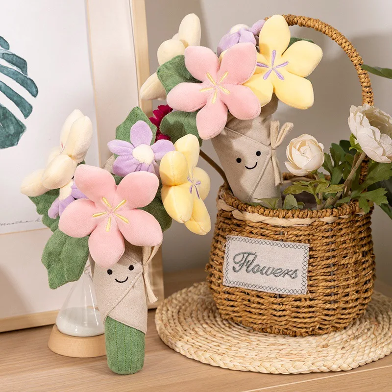 31cm Unisex Flower BouquetValentines Day Gift Simulation Cute Style Romantic Soft New Design Pp Cotton Plush Toy