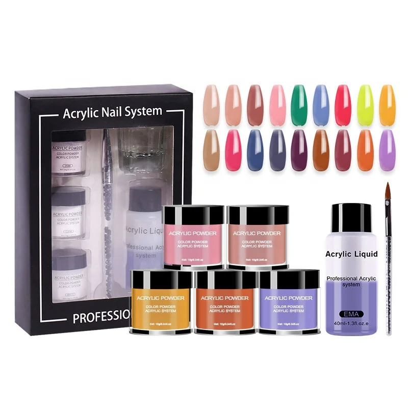 Custom Acrylic Dipping Nail Powder Set Acrylic Nail Set Kit Acrylic Nail Kit Professional Full Set For Manicure