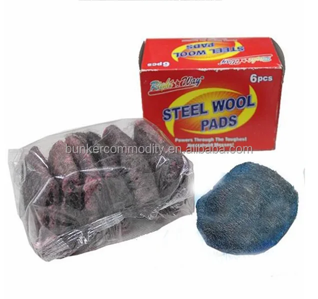 15g Steel Wool Soap Pads  Metal Scouring Cleaning Padsfor Dishes Soaped for Easy Cleaning of Kitchen and Oil