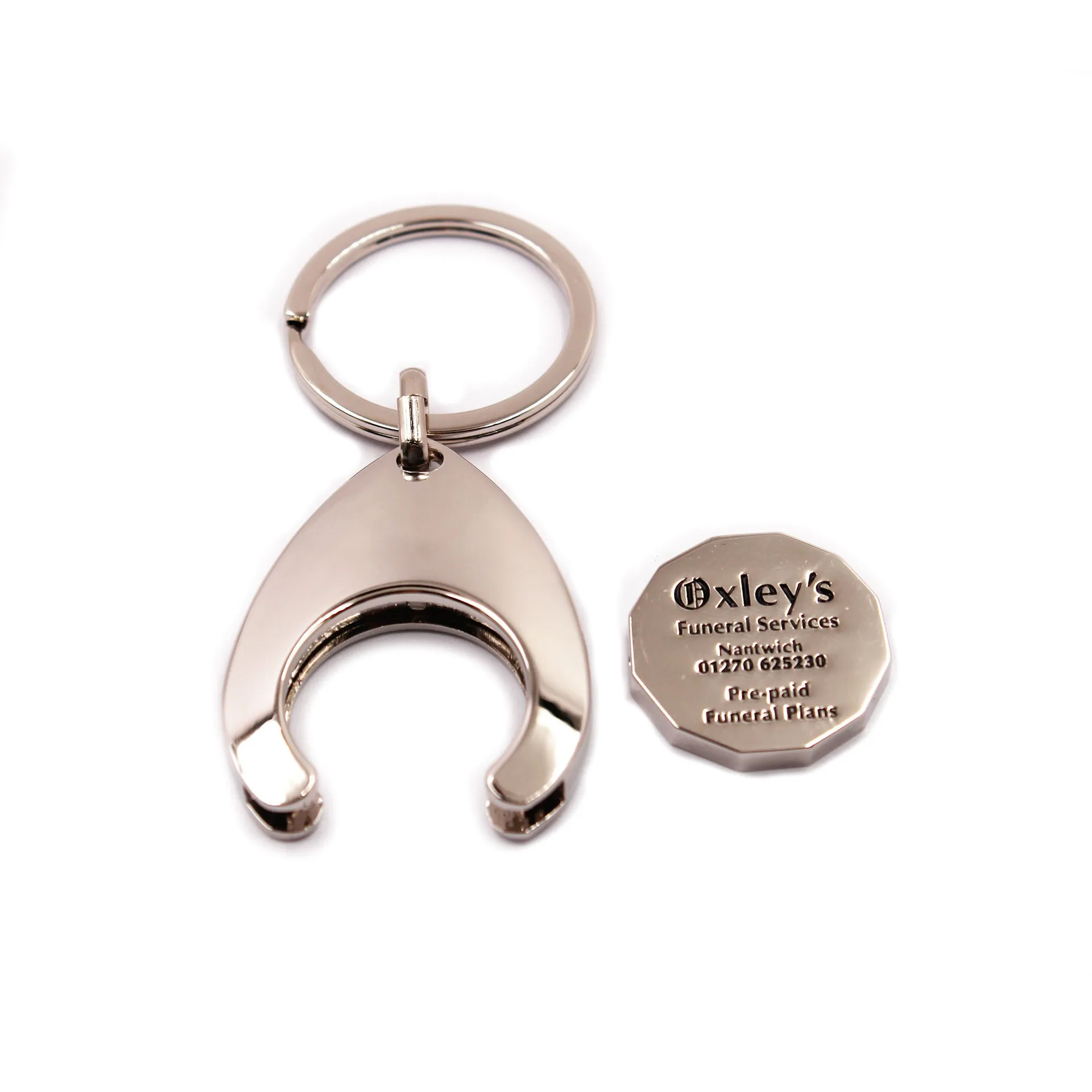 Wholesale Cheap Souvenirs Keychain Coin Holder Keychain Metal Keychain