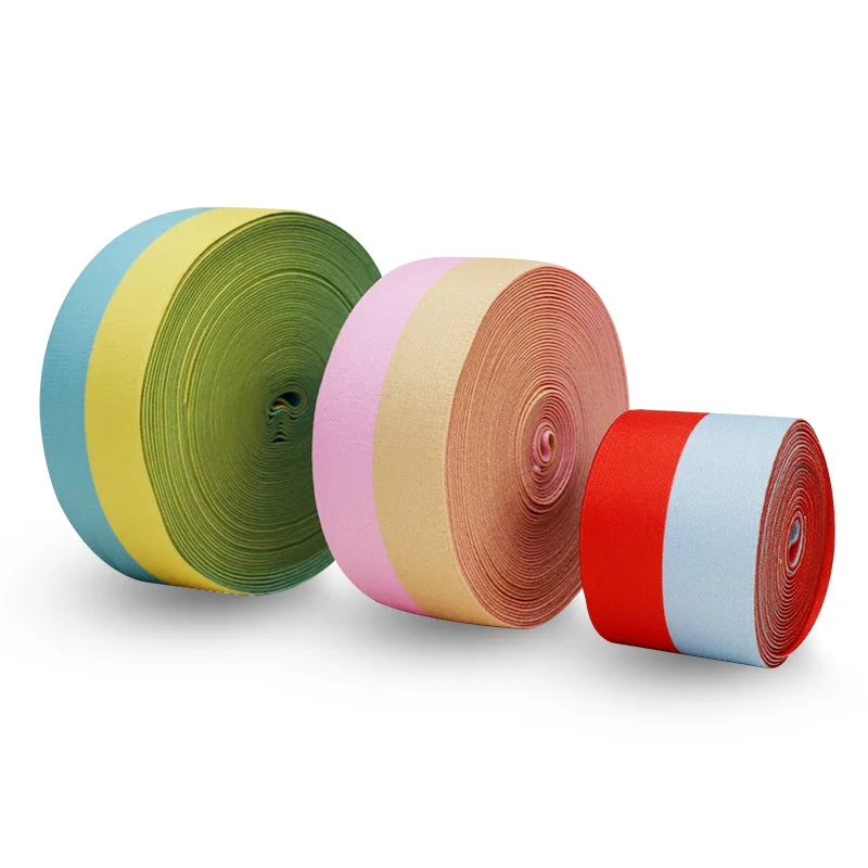 Custom Logo Elastic Webbing Strap Knitted Jacquard Web Pattern Nylon Polyester Spandex Rubber Elastic Band