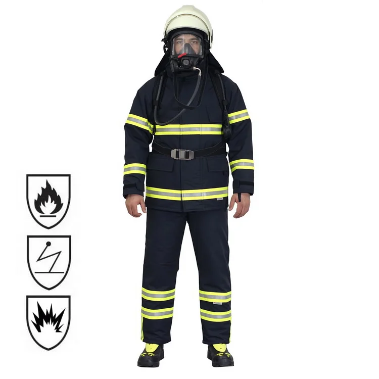 Фабричная поставка NFPA2112 EN469 Nomex Рип стоп 4 слоя пожарного пожаротушения Пожарный Костюм