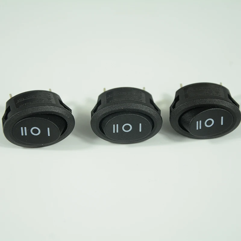 3 контакта ВКЛ-ВЫКЛ-ВКЛ 250v leci rs601 Овальный кулисный переключатель t85