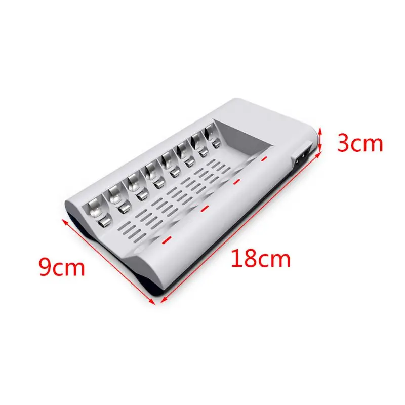 
8 Slots Smart Intelligent Charger Fast Charging Device with LED Display for AA/AAA Ni-MH/Ni-Cd Rechargeable Battery 