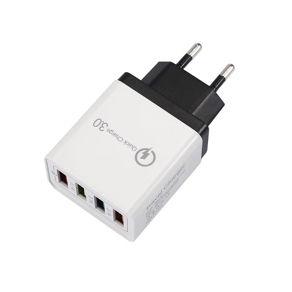 QC 3.0 Quick Charger 4 Ports 5V 3A USB Wall Charger Universal Travel Adapter US/ EU/ UK plug Charger for iphone for samsung