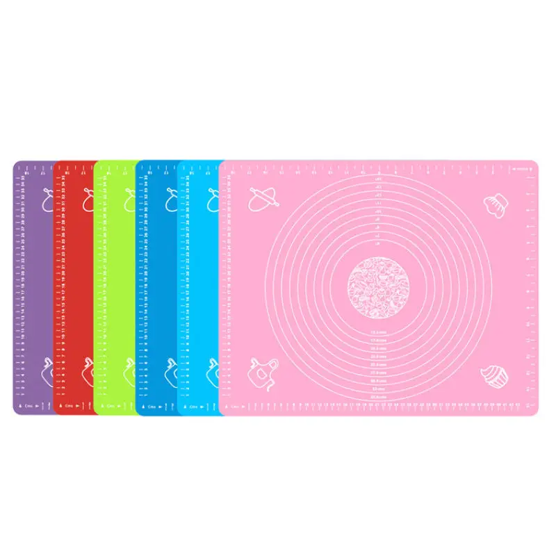 Customized high temperature Silicone Dough Rolling Mat Silicone Pastry Mat Anti-slip silicone baking mat
