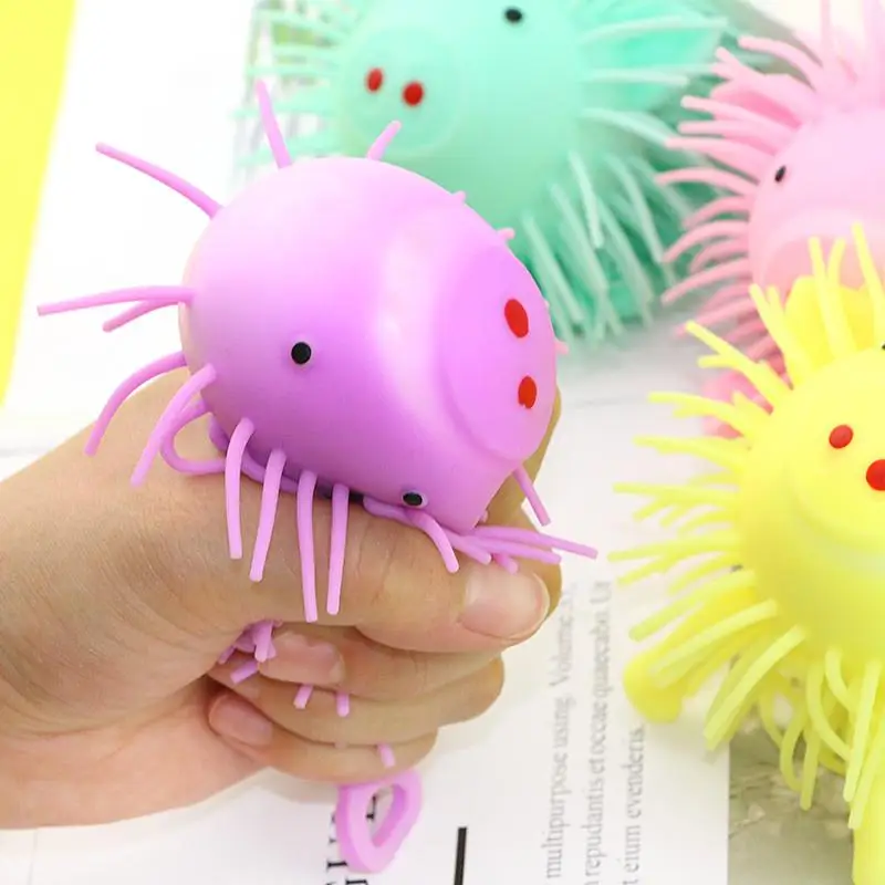 Non-toxic Custom Logo Decompression Squishy Antistress Pig YoYo Puffer Ball For ADHD