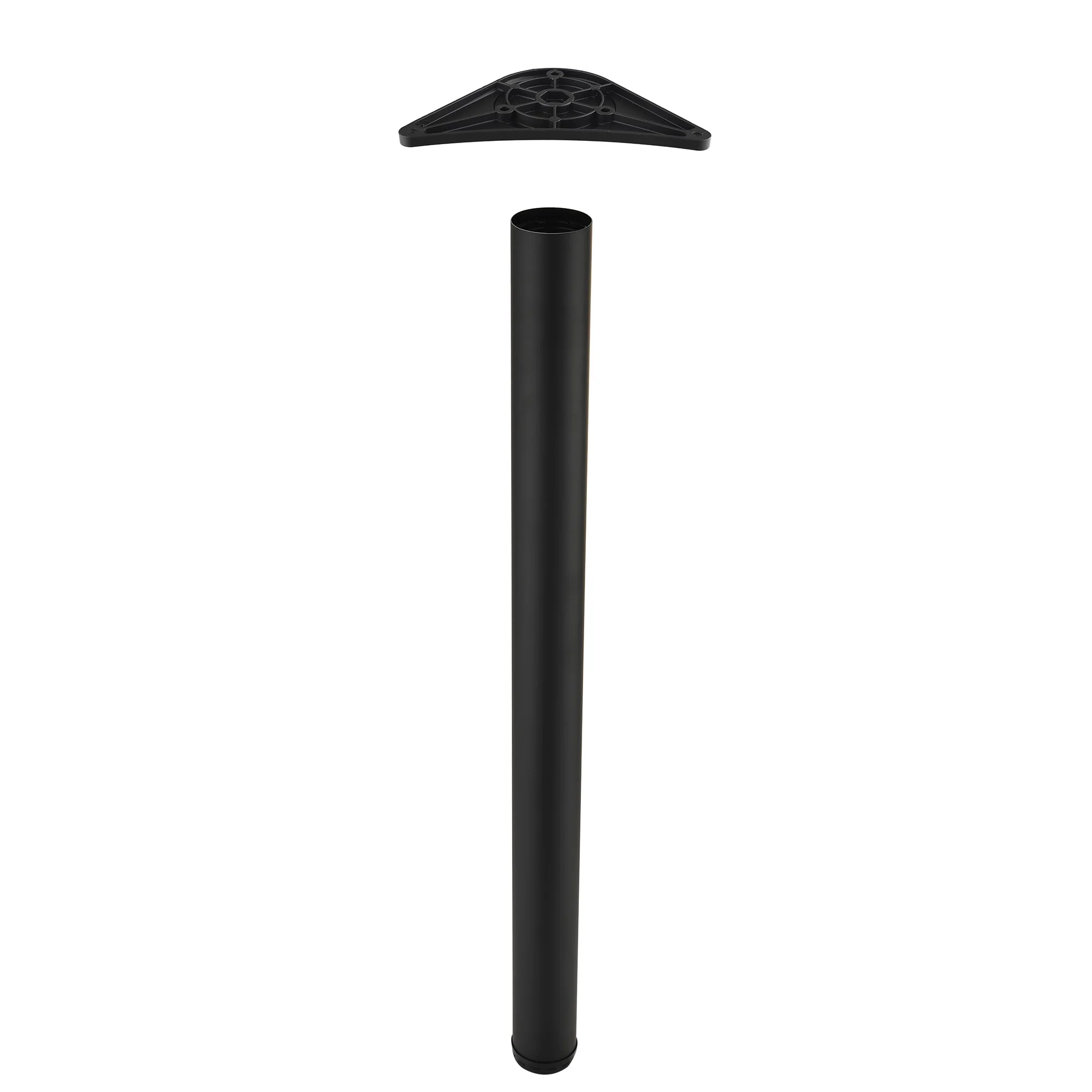 Cylindrical Table Leg Bracket Tea Table leg Computer metal Desk Shelf Bar leg Black