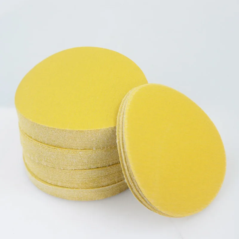 Automotive Sand Paper Disc 125mm Grit 80 Abrasive Golden Sanding Paper