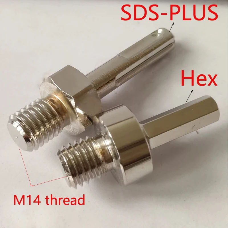 M14 Thread To Hex Shank Adapter For Diamond Core Drill Bit Drilling Power Tools