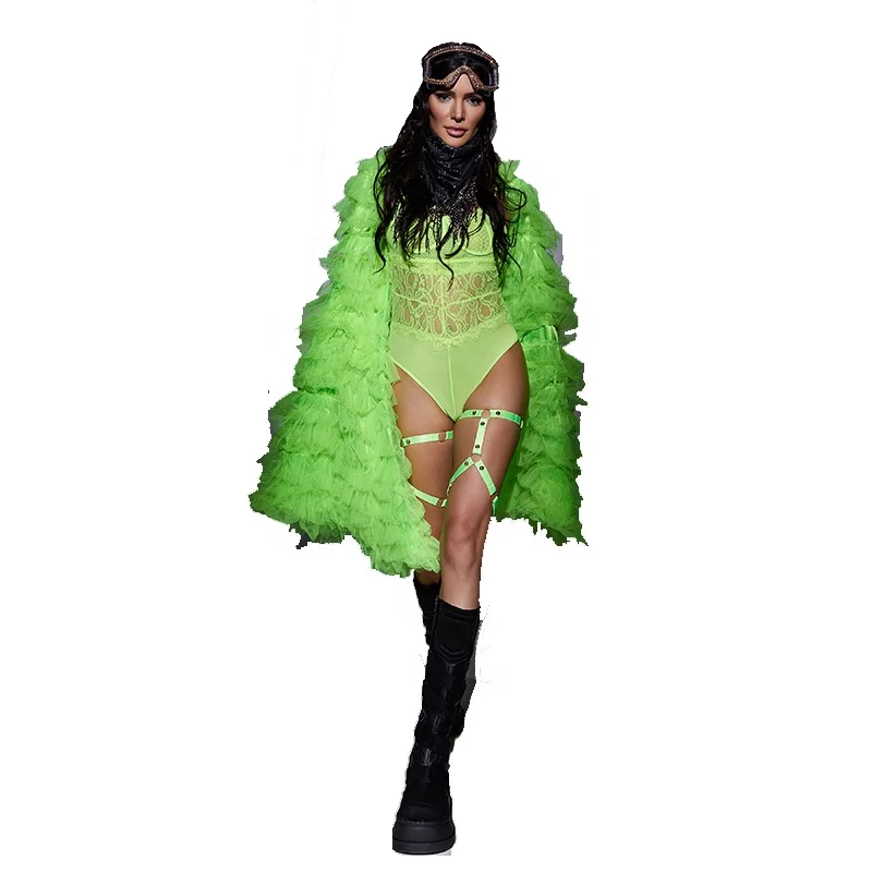 Customized singer dance performance costume gogo sexy costume jazz dance costume adult cheerleading uniforms long sleeve