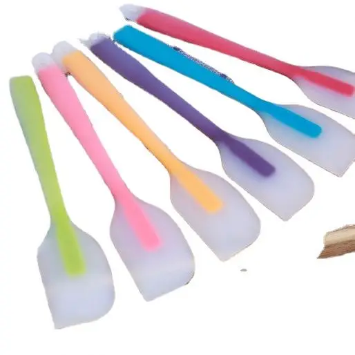Professional made different colors whipping cream scraper 28cm environmental half-transparent baking silicone spatula