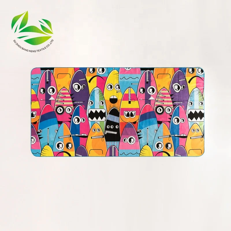 China supplier custom double side printed microfiber beach towel