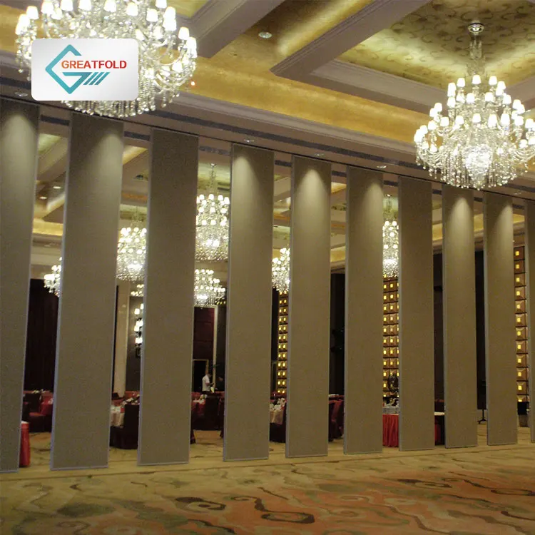 Управляемая стена из МДФ для зала съемная акустическая перегородка раздвижная банкета