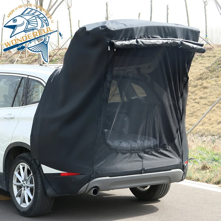 Portable Folding Outdoor Camping Anti UV Waterproof SUV Awning Shelter Camping Car Rear Tent
