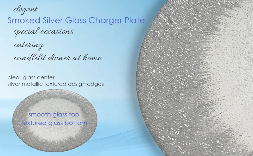 
Stocked Set 4 Wedding Tableware Clear Glass Gold Rim Wedding Charger Plates Wholesale 