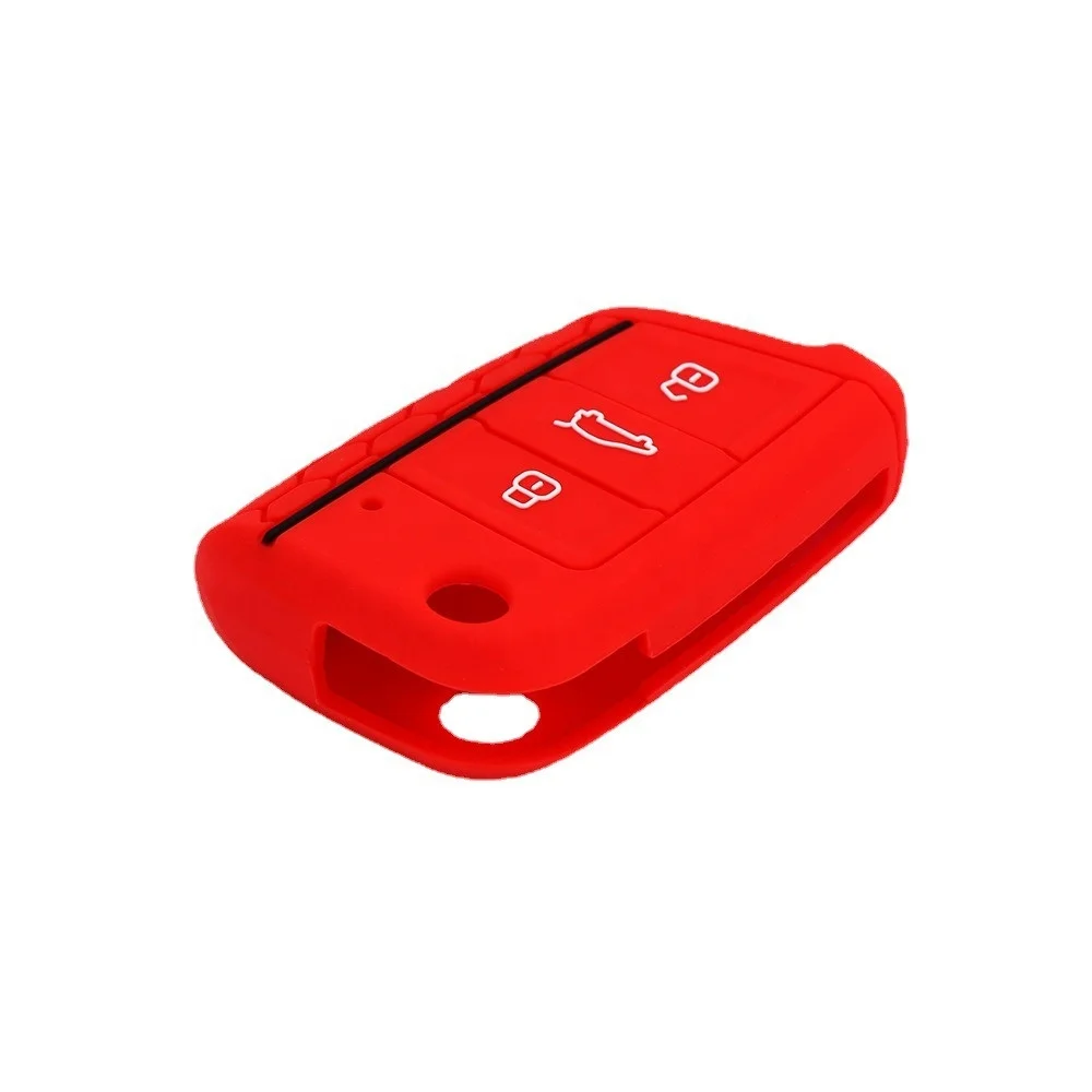 Car Key Cover Case Silicone Shell for VW Golf 7 MK7 VII Tiguan Polo Skoda Octavia A7 Kodiaq Seat Ateca Leon