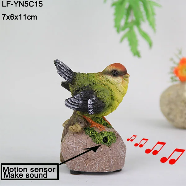 action anime polyresin garden motion sensor bird,Promotions statue Resin Custom sensor singing bird statue garden