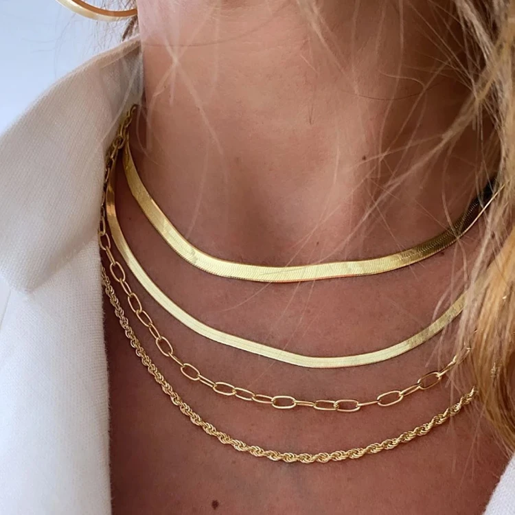 Fine Jewelry Custom Gold Cuban Link Chain Necklaces for Women Men 925 Sterling Silver Chain