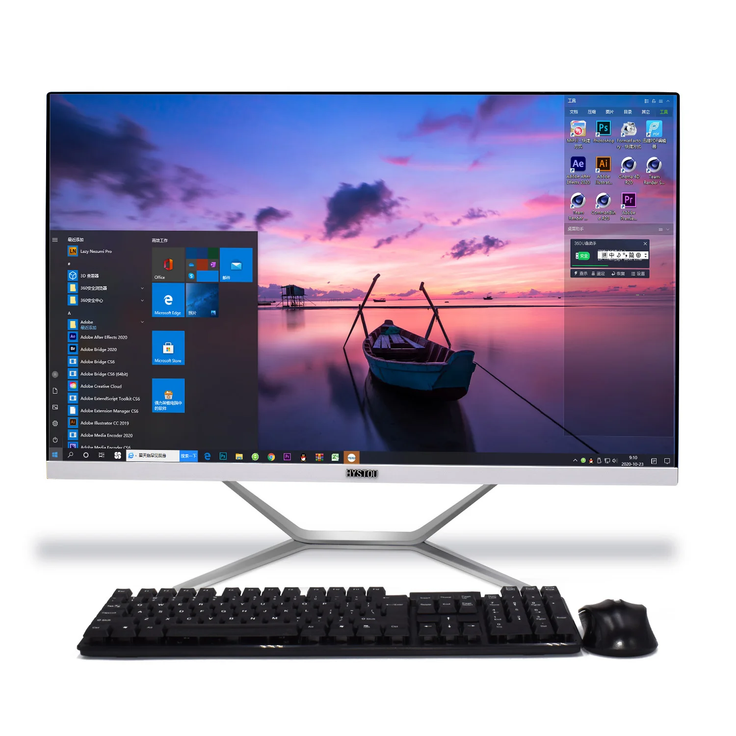  Core i3 9100F 8 ГБ ОЗУ 512 SSD Шэньчжэнь точка продажи большой экран TV Все-в-одном ПК