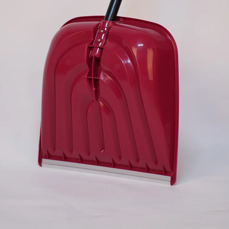 Plastic Snow Shovel Snow Removal with Steel handle and D grip Suitable for Driveway or Pavement Clearing 16 1/2IN