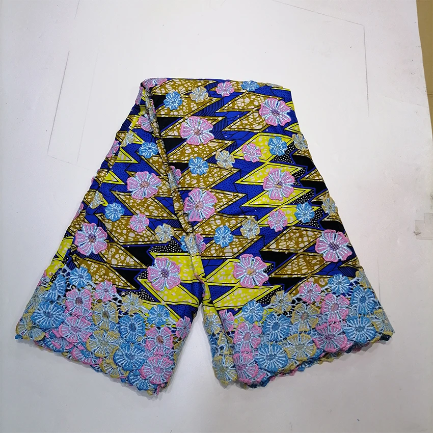 African Wax Lace Fabric 2024 High Quality Nigerian Mesh Lace Fabrics Embroidery French Mesh Net For Wedding Party