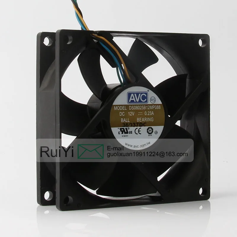 Оригинальный 8025 DS08025B12MP088 80 мм x 25 12 В 0 23 а контроль температуры серверное шасси chillmax go Осевой поток охлаждающий вентилятор