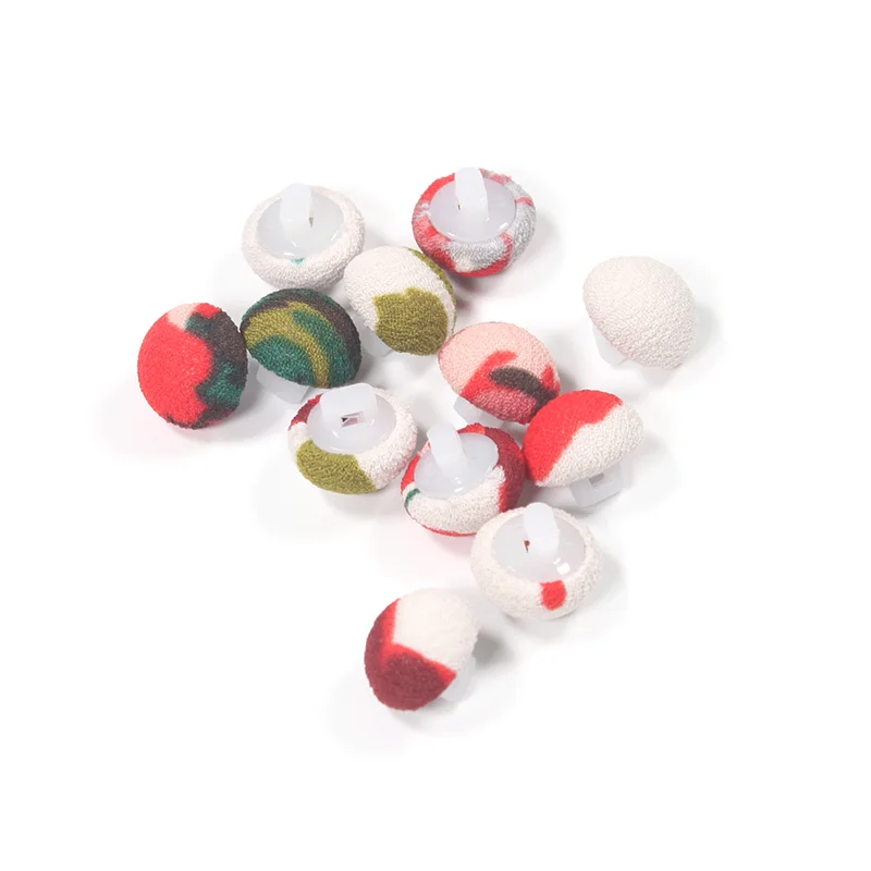 High Quality Custom Various Resin Glitter Clothes Button Fabric Covered Shank Buttons