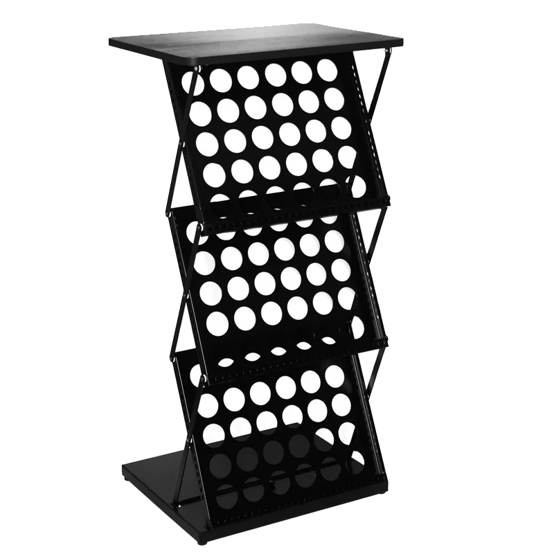 Foldable Magazine Rack & Brochure Display Stand for Catalog Literature Rack & counter Brochure Holder