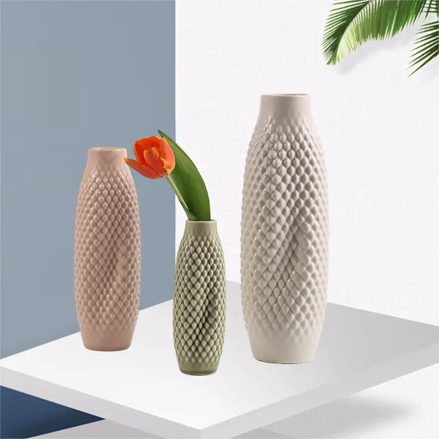 Super September Luxury Bottle shape minimalist tall floor vase modern home decor  ceramic vase