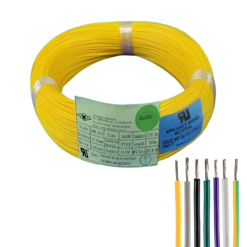 Cable Heating Electric  PTFE FLUOROPLASTIC INSULATED WIRE 260 UL1815  for Lighting