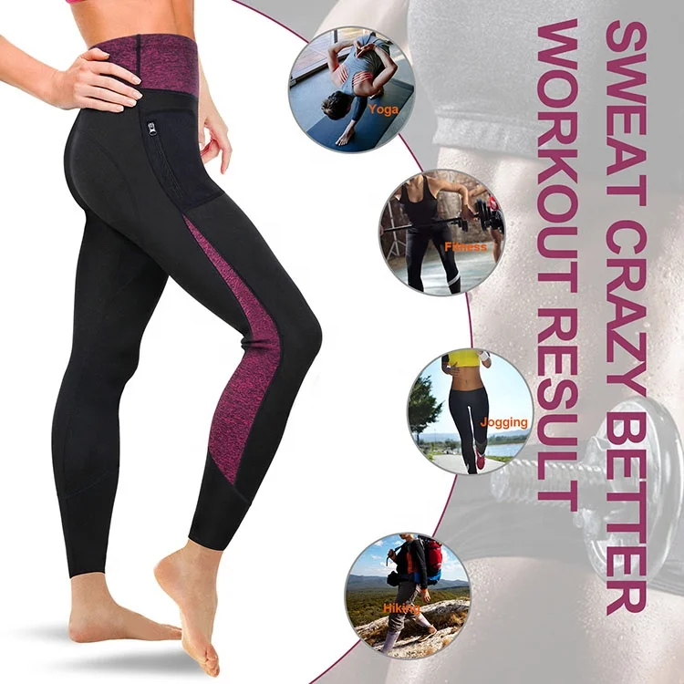 Neoprene Hot Sauna High Waist pants for women Fitness Workout Sport Running Loss Weight leggings