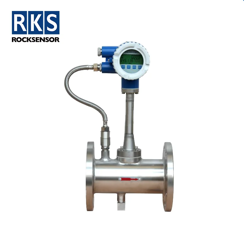 Vortex flow meter DN80 1% accuracy IP65 RKS manufacturer SS304 EXia  gas flow meter