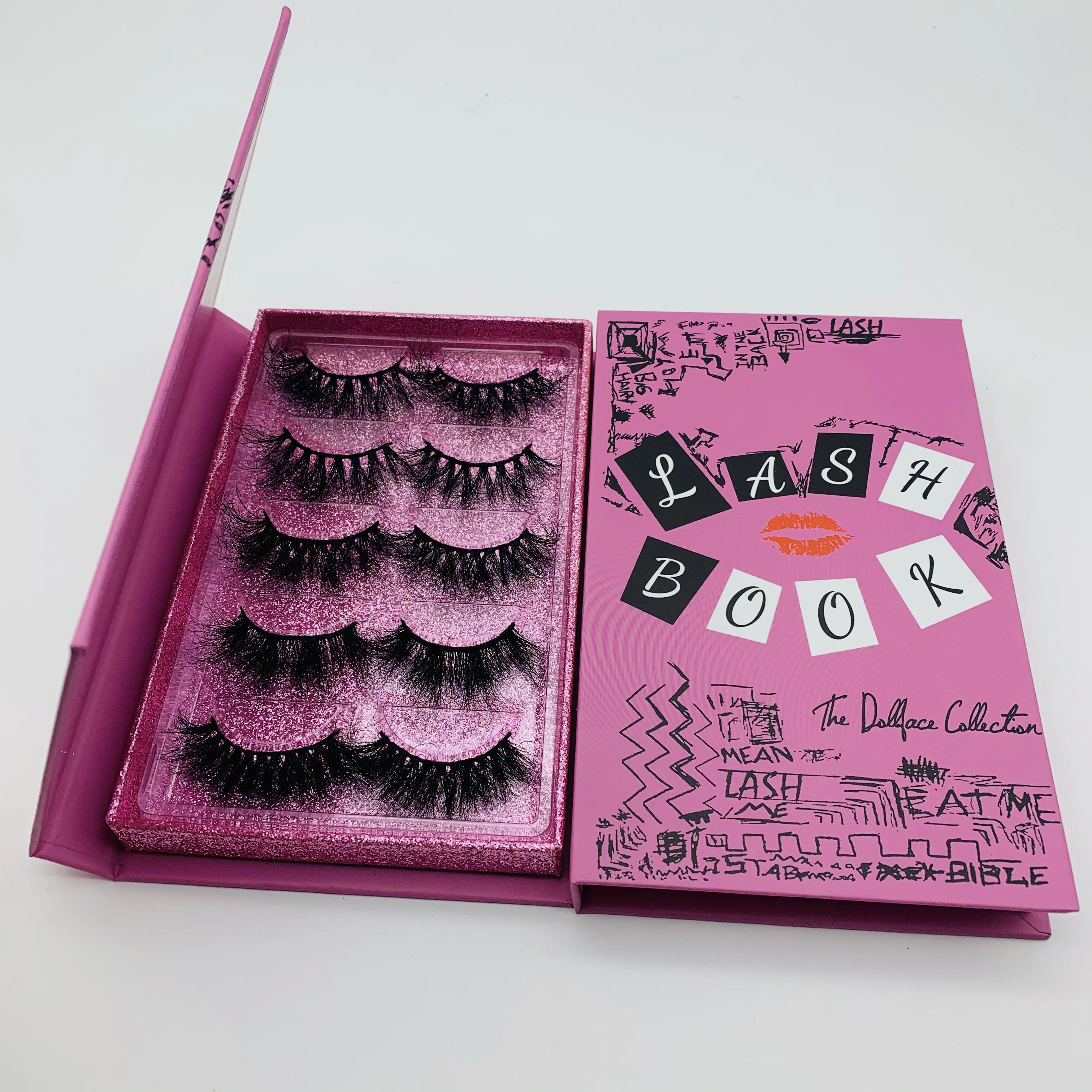 High quality Eyelash Packaging Wholesale 5D Mink Eyelashes Full Strip Eyelashes free sample