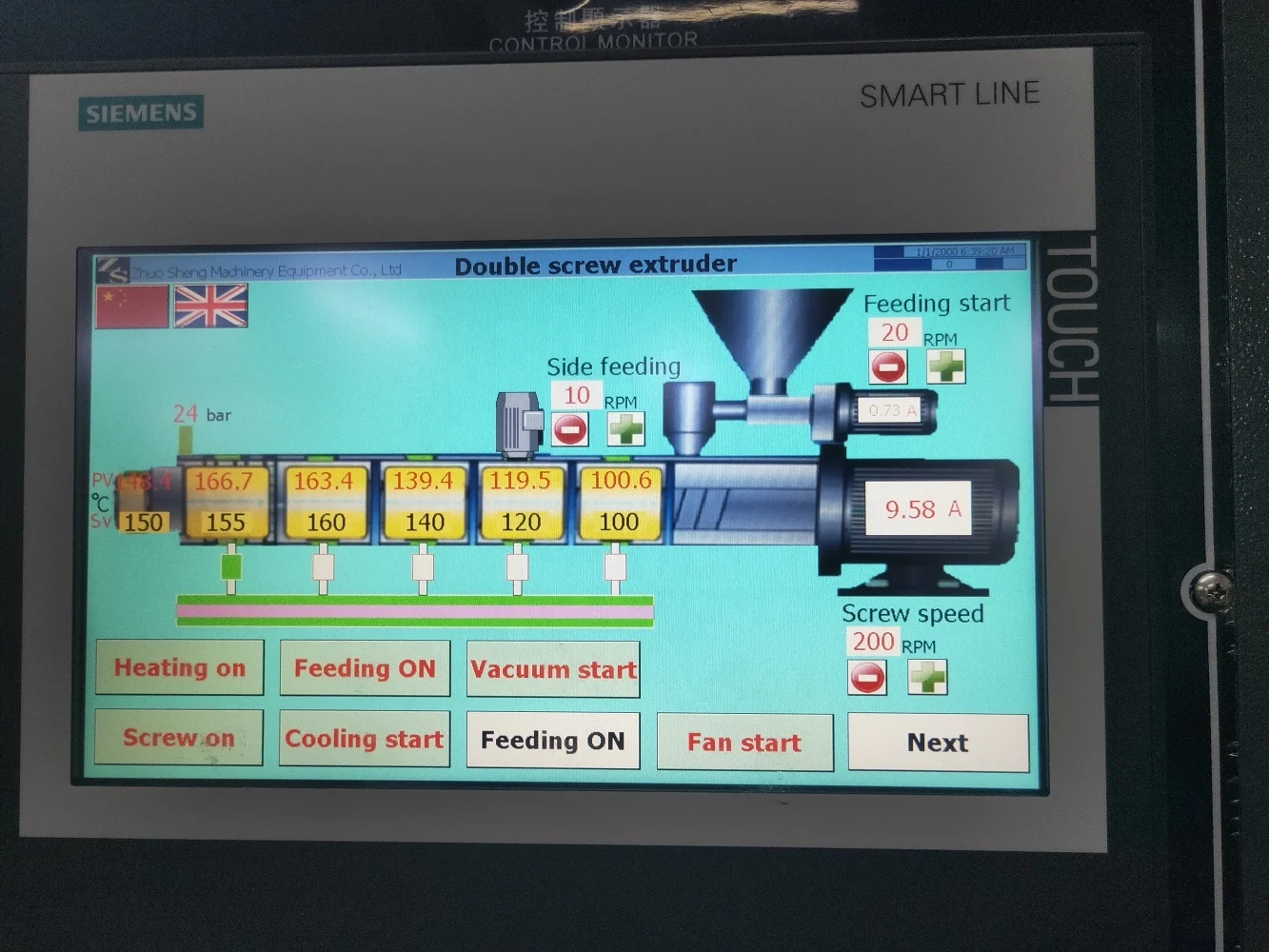 Bio-degrable Plastic Compounding Pelleting Line Lab Plastic Extruder Side Feeder Extruder