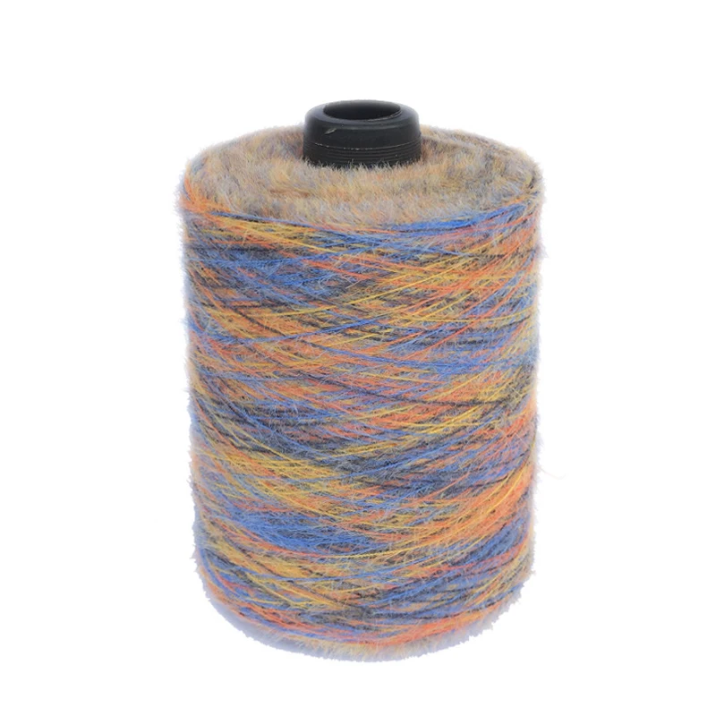 Объемная окрашенная необычная норковая пряжа из чистого нейлона, вязание крючком, плетеная пряжа