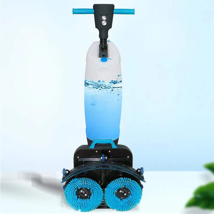 Electric Walk Behind Mini Floor Scrubber Dryer For Home Ceramic Tile Cleaning Machine Washing Floor Mopping Small Cleaner