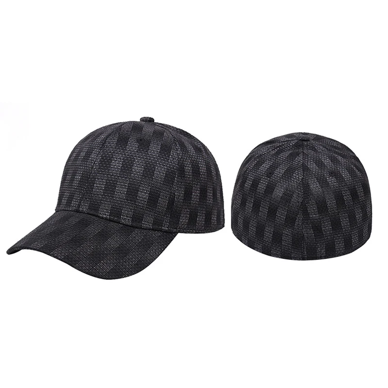 Custom closed back logo black fitted hat fit hats and Baseball Hat for outdoor sport