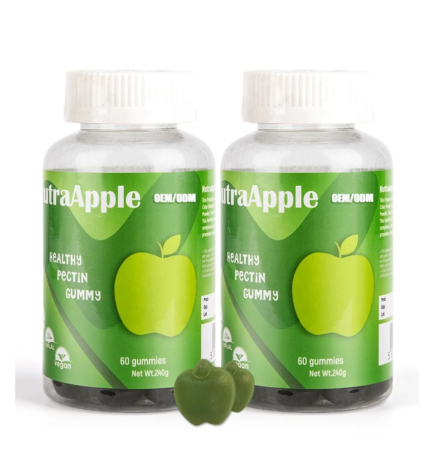 Private label Organic flat tummy apple cider vinegar gummy vitamins nutrition -helps detox weight control gummies