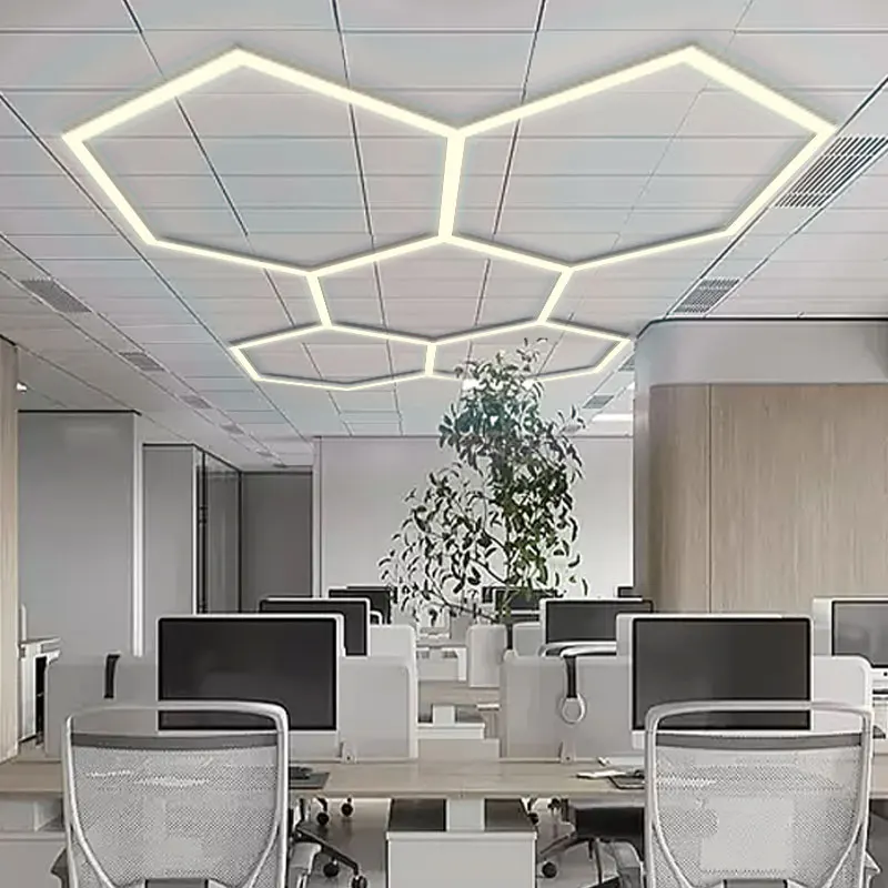 KLCB RGB Led Garage Ceiling Light LED Working Light Car Hexagonal Garage Led Light For Car Wash Workshop  And Garage