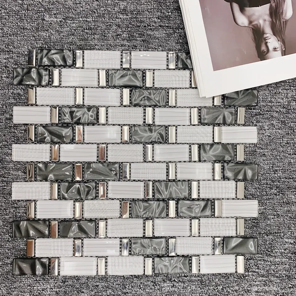 Factory High Quality Tile Waterjet Marble Mosaic Tile Kitchen Decorative Glass Mosaic