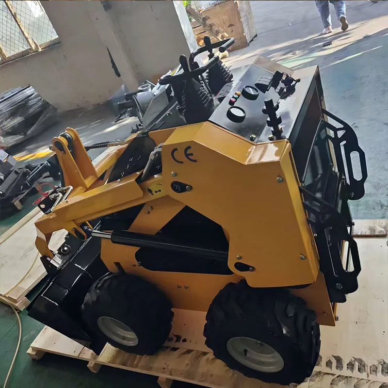 Earthmoving machinery mini skid steer with auger diesel mini skid steer loader