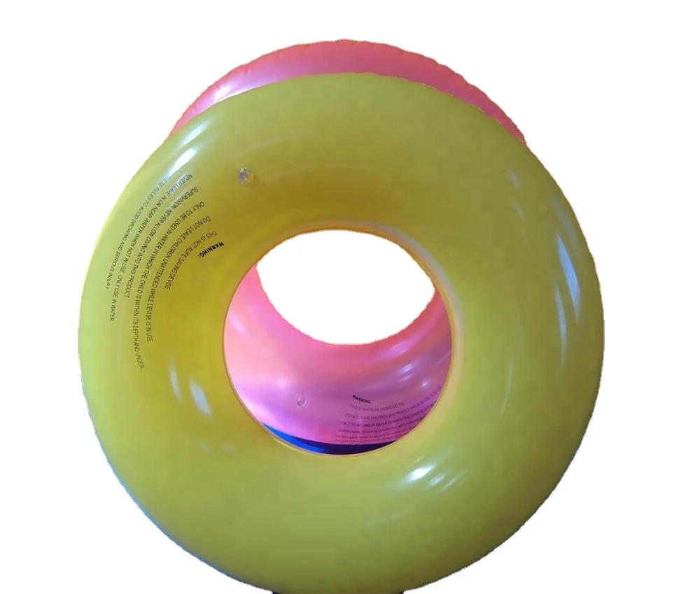 Customized Neon color transparent swimming ring tube waist ring floats