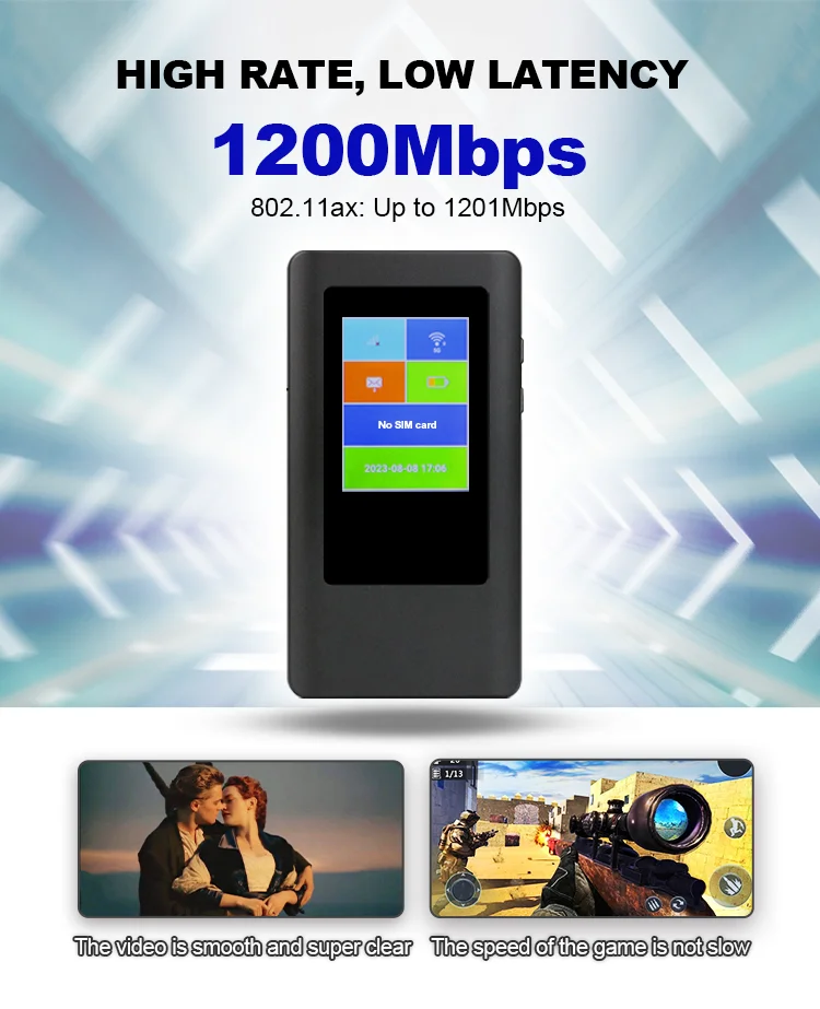 USA Hot Selling Portable 5g MIFIs Router Wireless WiFi 5 WiFi 6 1800Mbps High Speed Internet mifis pocket wifi