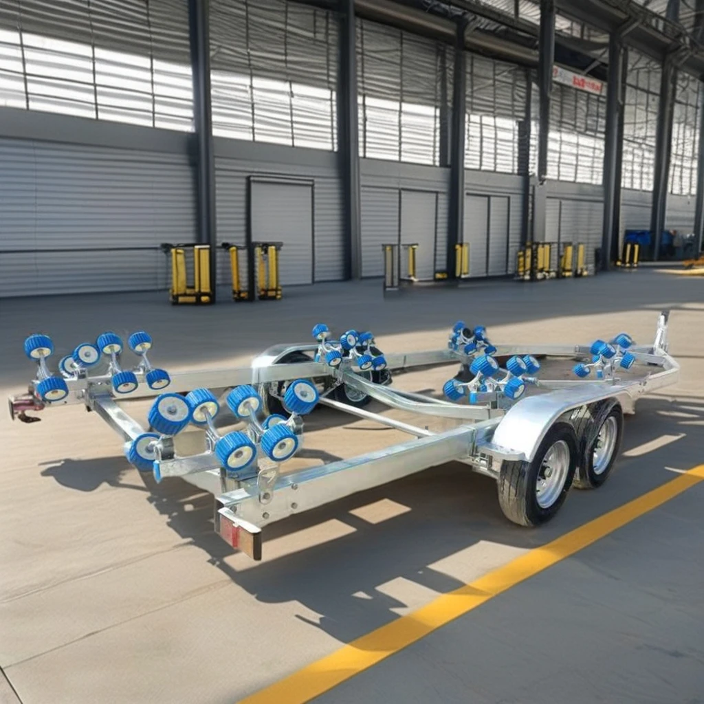 Лидер продаж по низким ценам двухосный прицеп для лодки 1500 кг с роликом