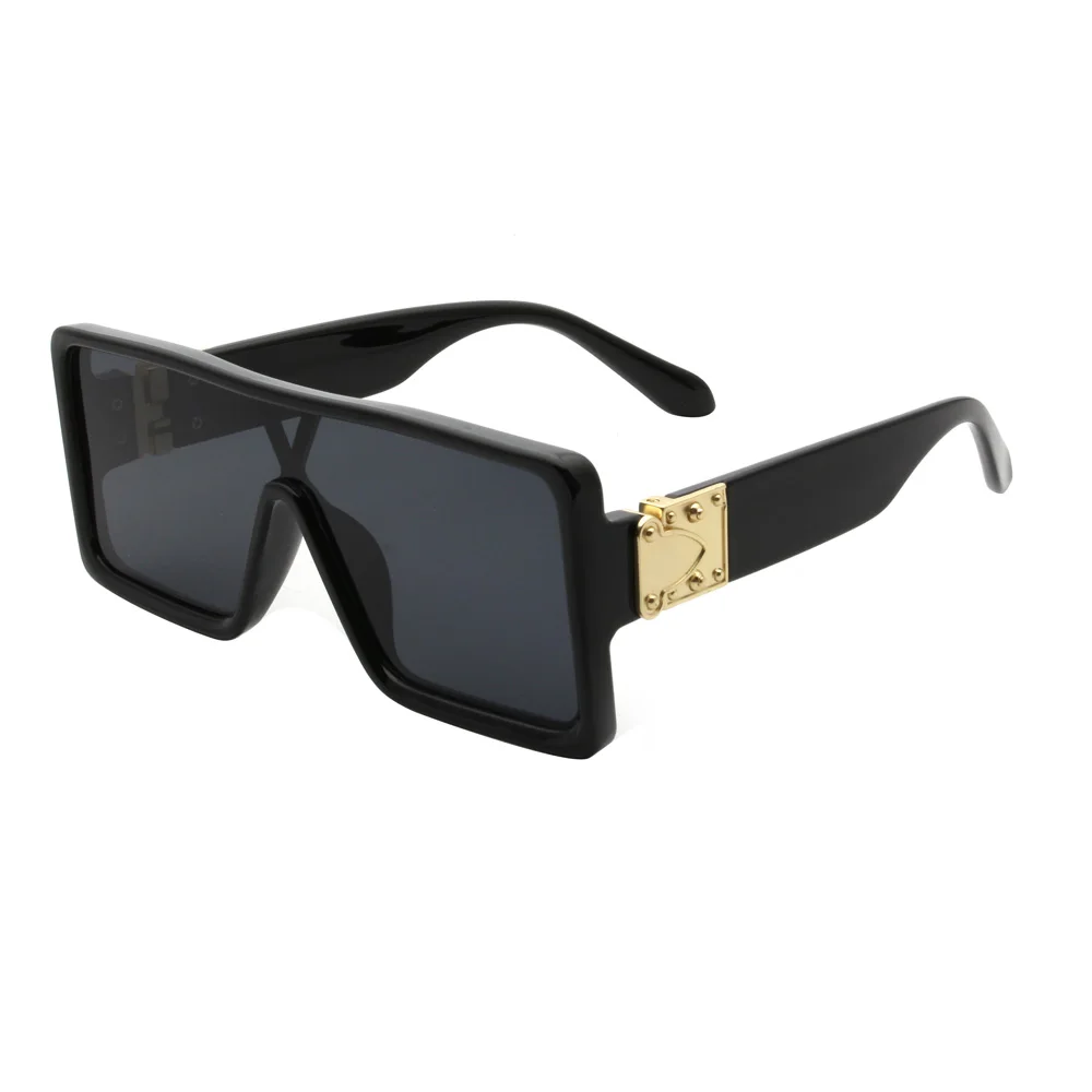 2021 Retro Design Unisex Rectangle Sunglasses Plastic  Gradient Lens Trending Sun Glasses