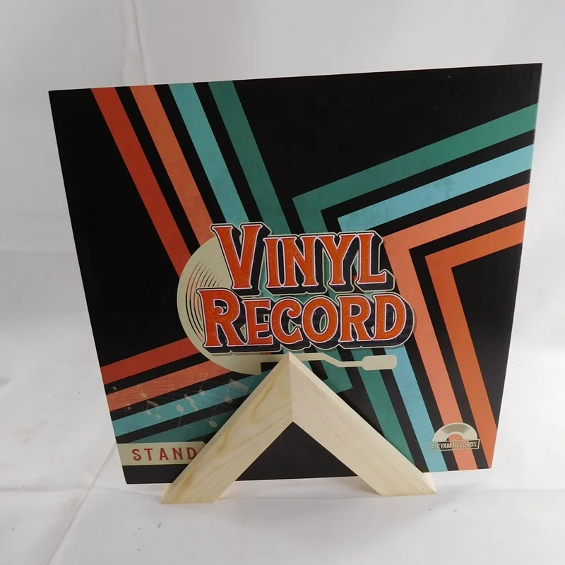 Vinyl Wall Mount for Record Display Pine Wood Vinyl Album Holder