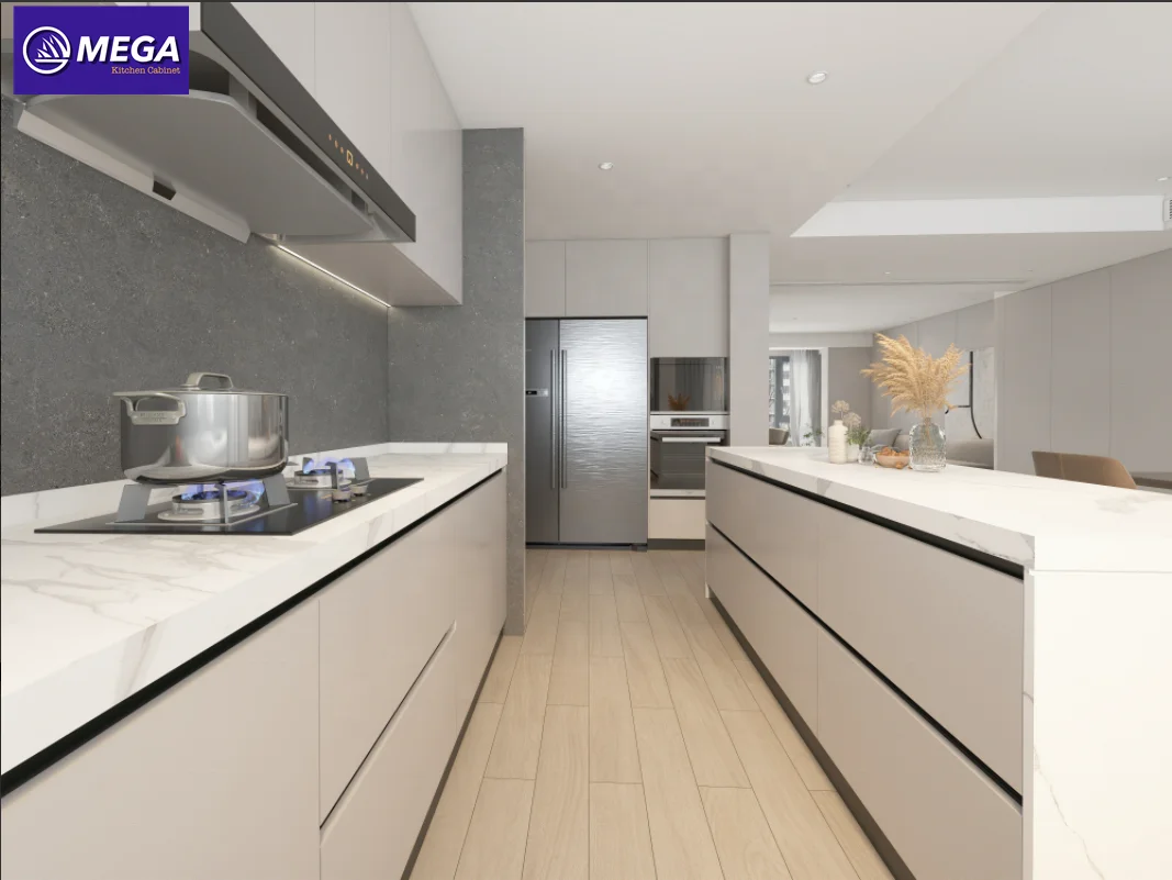 wholesales hotel vialla U shape lacquer MDF ready to assembled modern kitchen cupboard set cabinet armario de cozinha