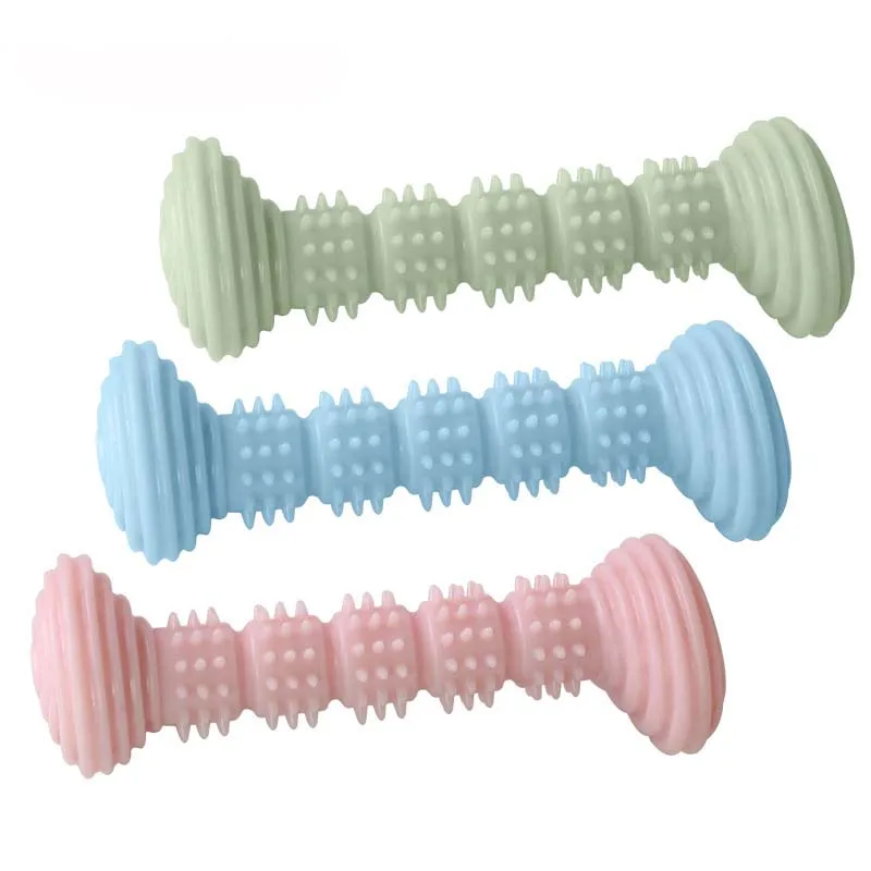 Pet Supplies Accessories Luxury Colorful TPR Rubber, Bone Shaped Puppy Indestructible Tooth Cleaning Dog Chew toys/